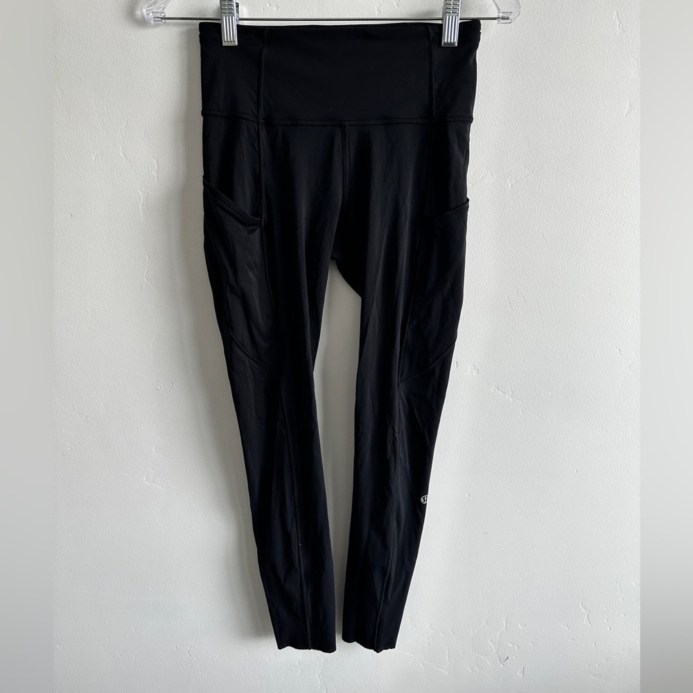 Lululemon Fast & Free 7/8 Tight II Non-Reflective Nulux 25" Black Size 4
